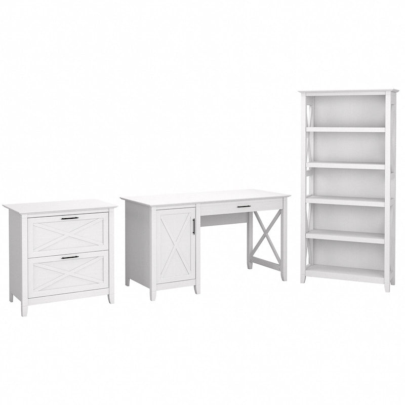 t 54W Bureau informatique avec armoire et bibliothèque, par
