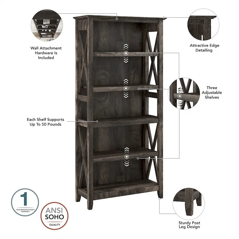 t 54W Bureau informatique avec armoire et bibliothèque, par