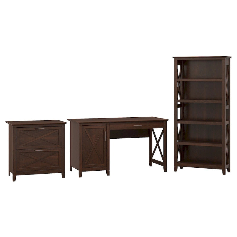 t 54W Bureau informatique avec armoire et bibliothèque, par