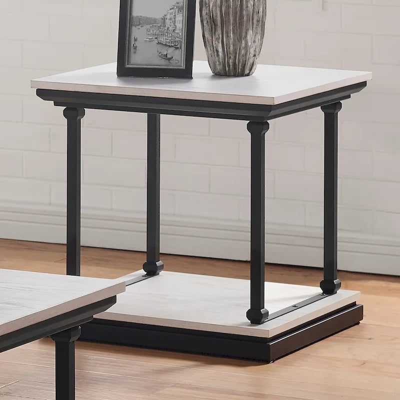 Table d'appoint à 1 étagère de 60 cm, style transitionnel