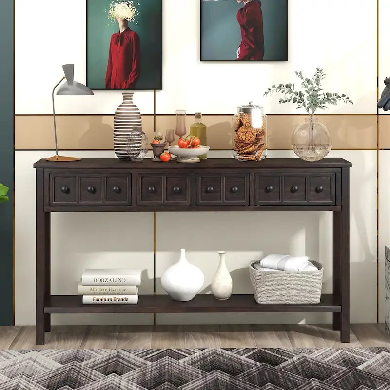 Console d'entrée rustique