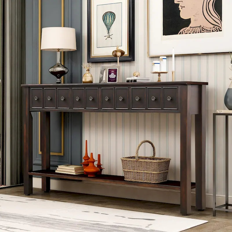 Console d'entrée rustique