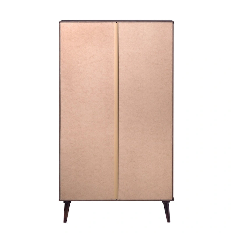 Commode 5 tiroirs en bois massif de style Mid-Century