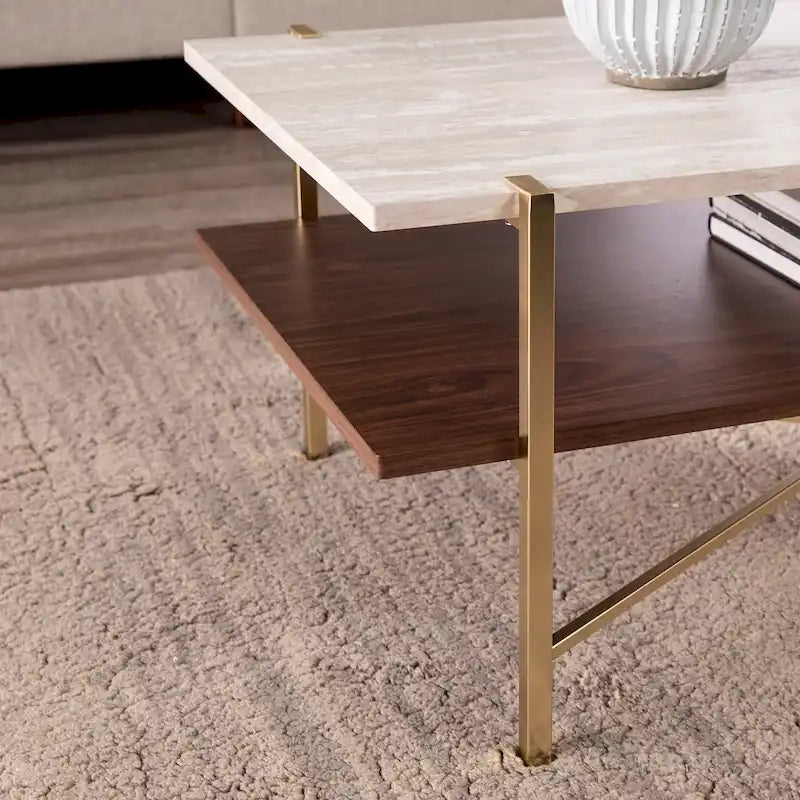 Table basse rectangulaire avec rangement