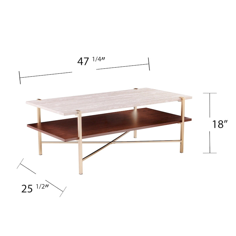 Table basse rectangulaire avec rangement