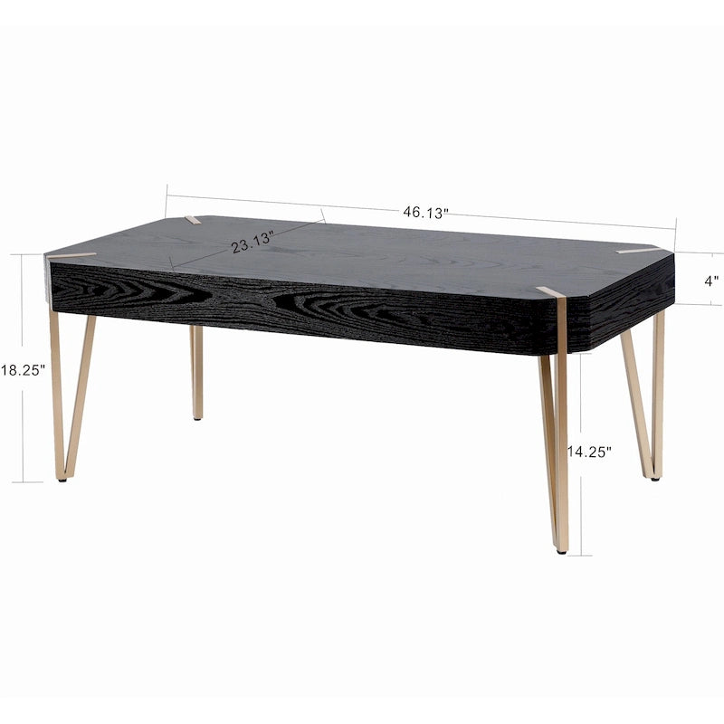 Table basse en bois et métal - 46,13 L