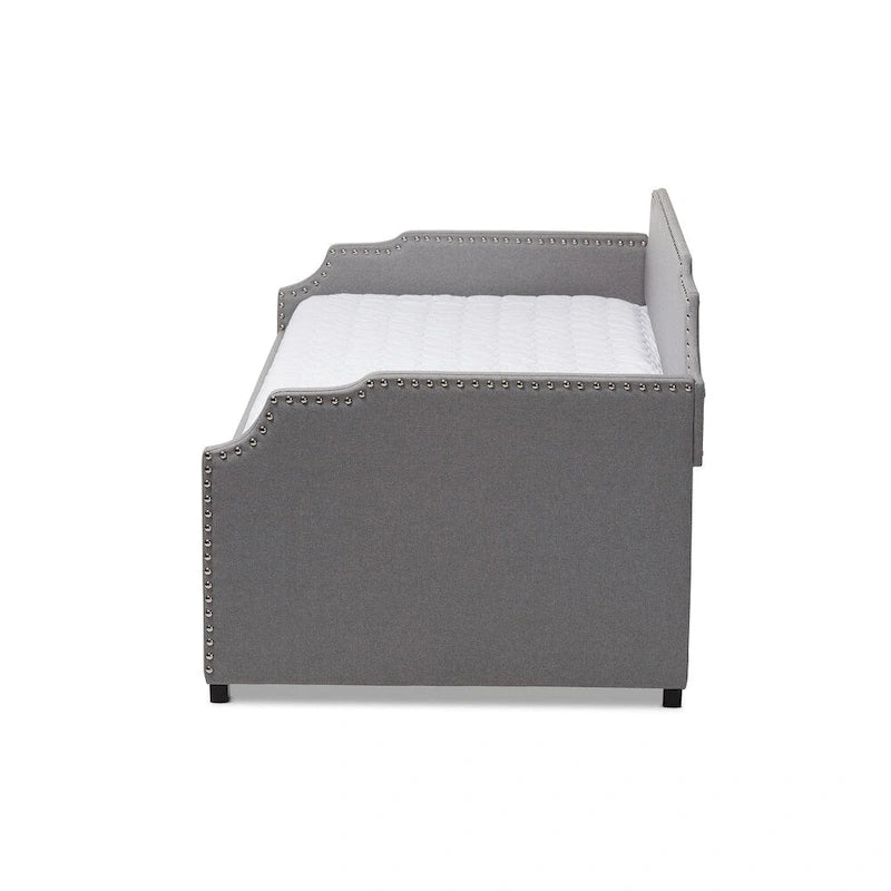 Lit de repos contemporain double avec lit gigogne escamotable