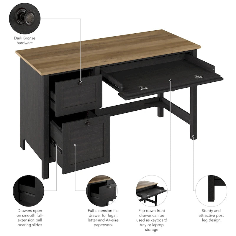 Bureau informatique 54W avec tiroirs par