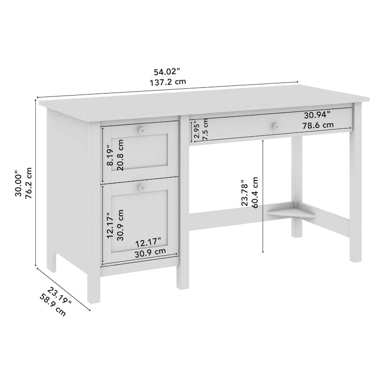 Bureau informatique 54W avec tiroirs par