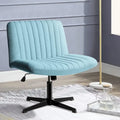 Chaise Criss Cross sans accoudoirs, sans roulettes, en tissu rembourré, pivotante moderne, pour bureau ou coiffeuse