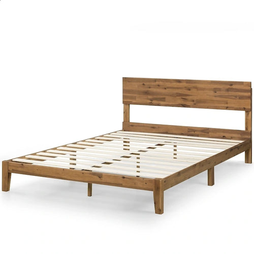 Priage by  10-inch Wood Platform Bed with Headboard