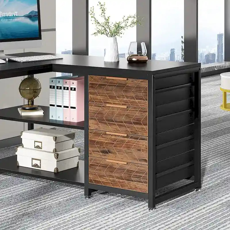 Bureau d'angle en L réversible, table d'écriture, poste de travail robuste