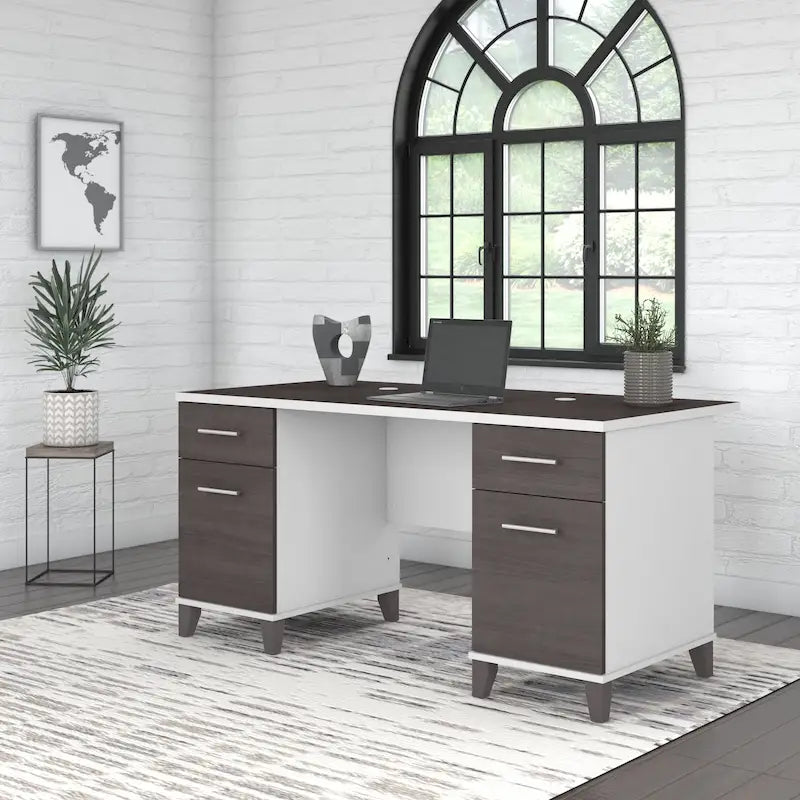  Somerset 60W Office Computer Desk with Drawers