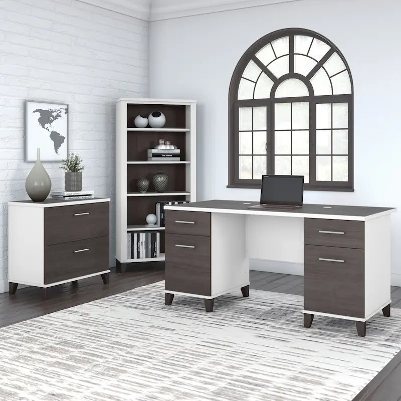 Bureau d'ordinateur 60W avec tiroirs