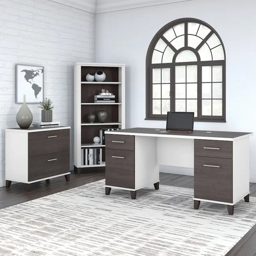 Bureau d'ordinateur 60W avec tiroirs
