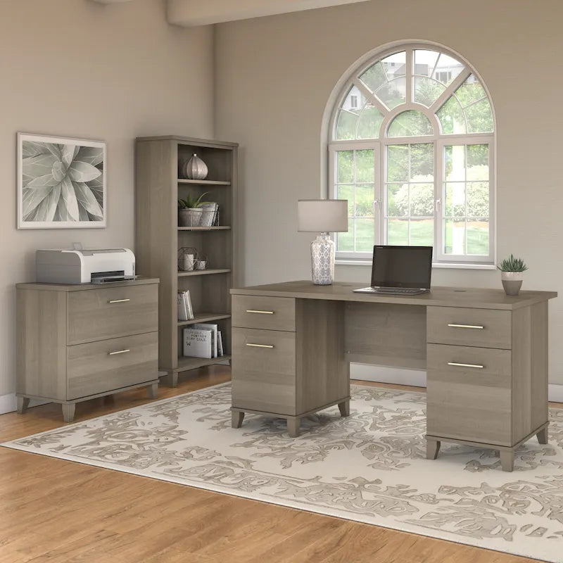 Bureau d'ordinateur 60W avec tiroirs