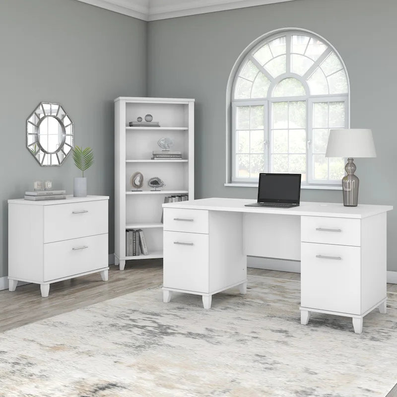 Bureau d'ordinateur 60W avec tiroirs