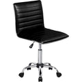 Chaise de Bureau Ergonomique sans Accoudores, Chaise de Bureau à Dossier Mid-Back, Chaise de Bureau Pivotante pour Petits Espaces, Chaise de Maquillage pour Salon