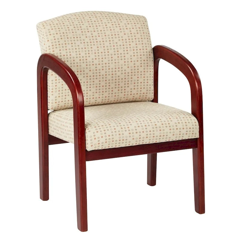 Chaise visiteur en bois finition cerisier