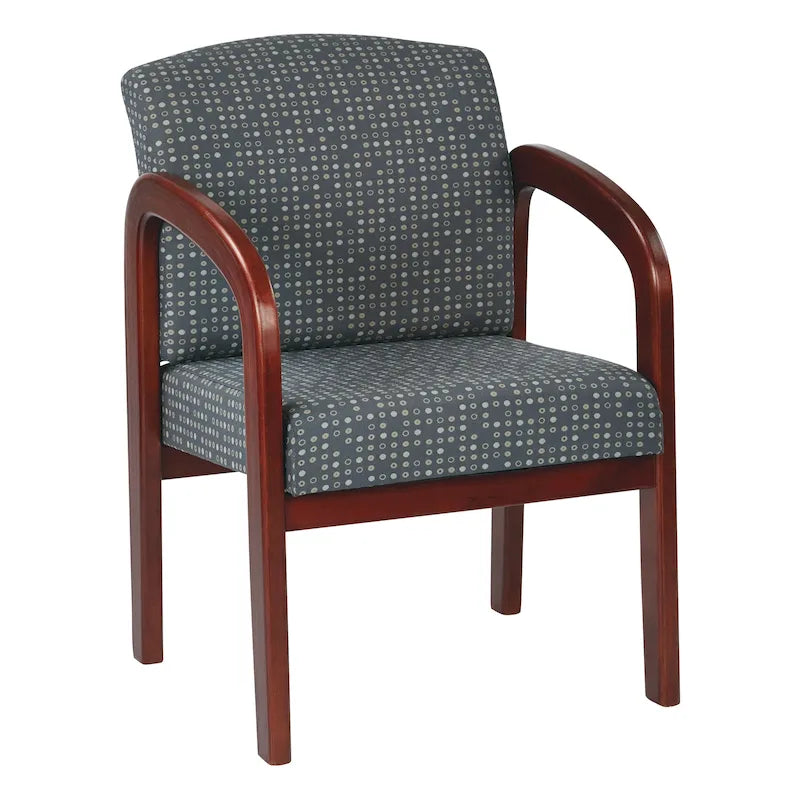 Chaise visiteur en bois finition cerisier