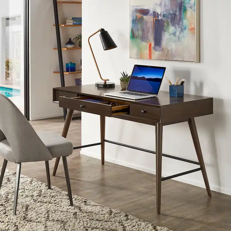 Bureau 3 tiroirs en bois