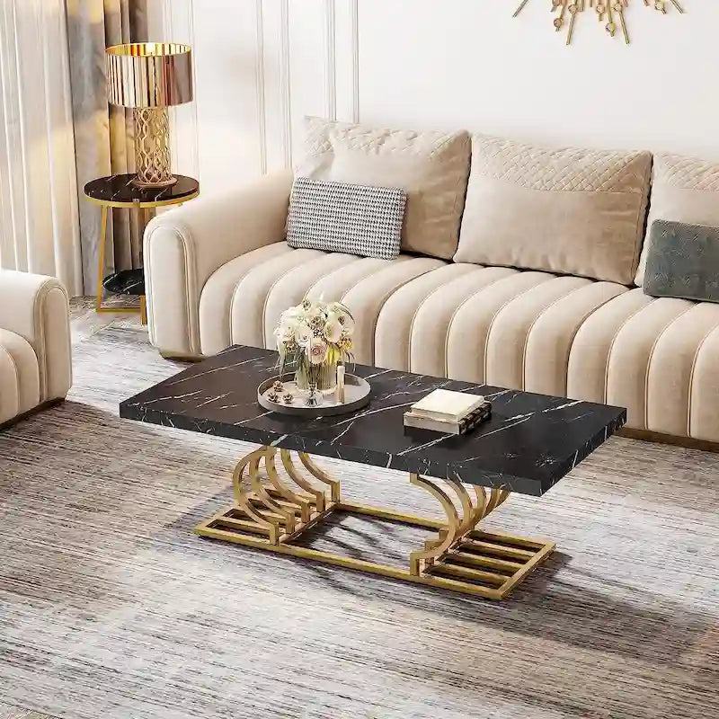 Table basse de 47 pouces Table à thé centrale pour le salon