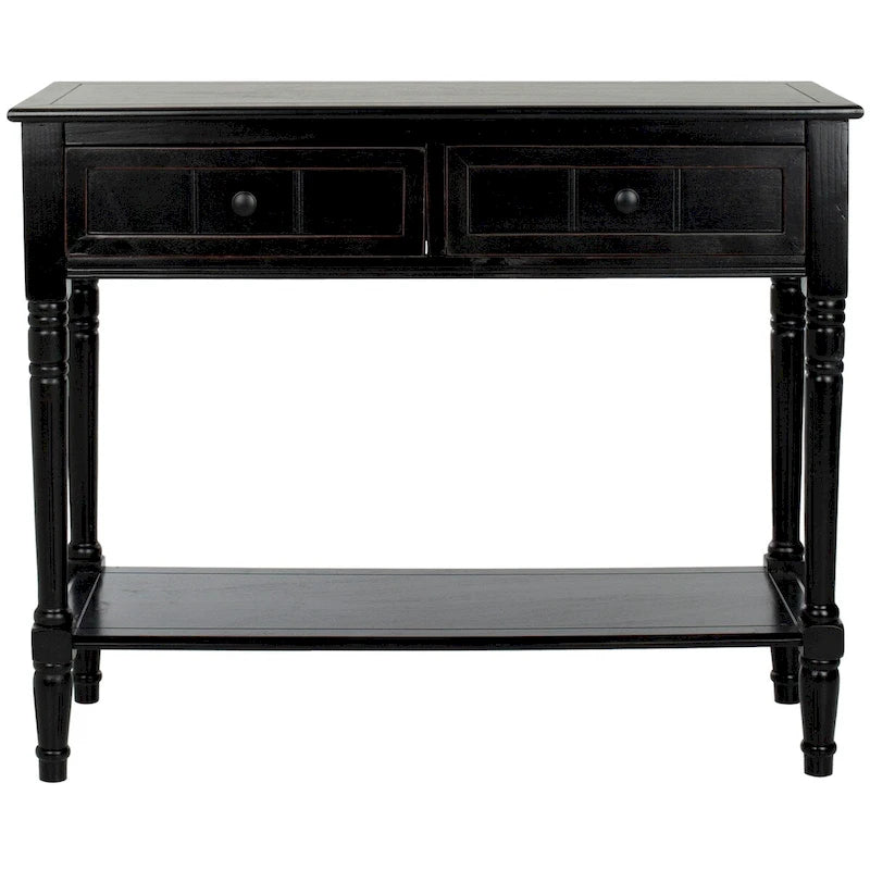 Console 2 tiroirs grise - 35,8 x 13,8 x 29,5 - 36Lx14Px30H