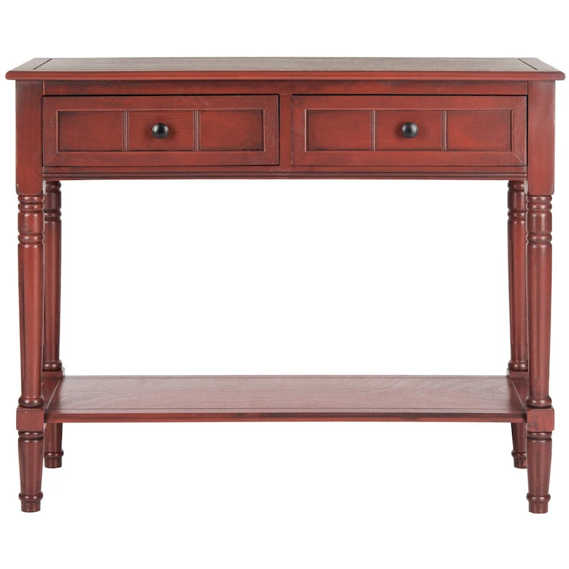Console 2 tiroirs grise - 35,8 x 13,8 x 29,5 - 36Lx14Px30H