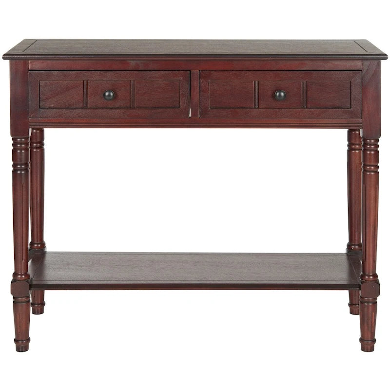 Console 2 tiroirs grise - 35,8 x 13,8 x 29,5 - 36Lx14Px30H