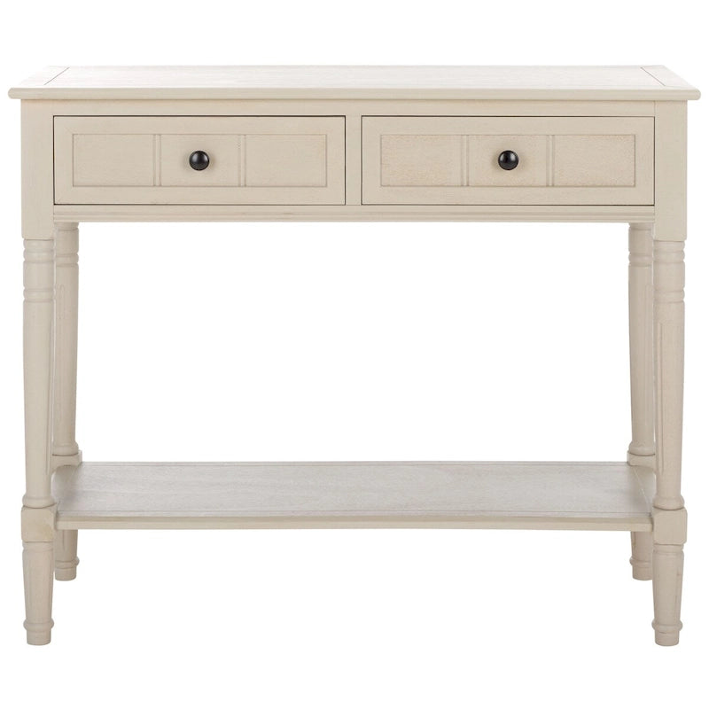 Console 2 tiroirs grise - 35,8 x 13,8 x 29,5 - 36Lx14Px30H