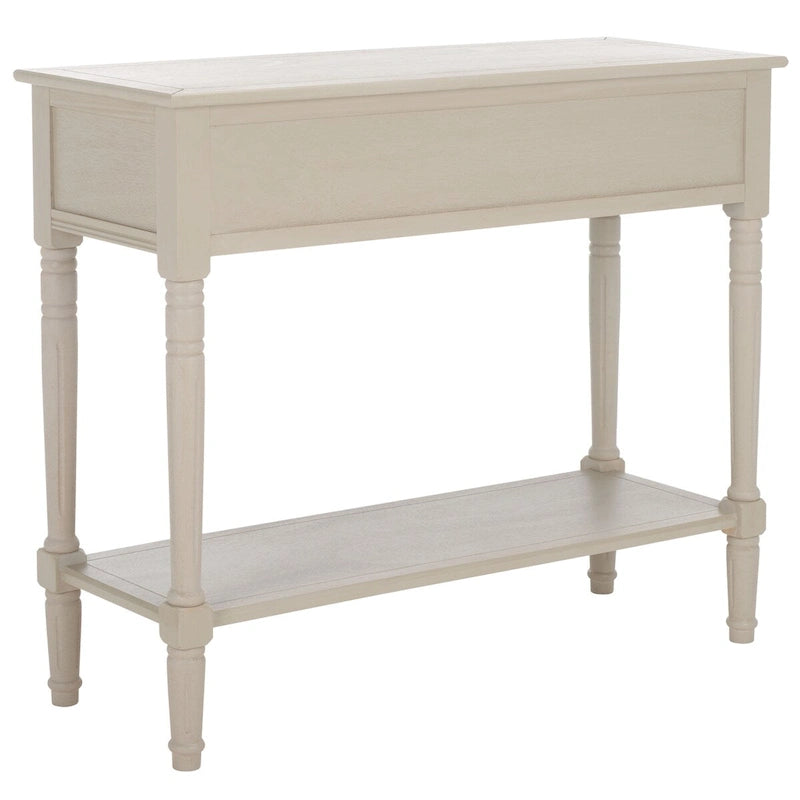 Console 2 tiroirs grise - 35,8 x 13,8 x 29,5 - 36Lx14Px30H