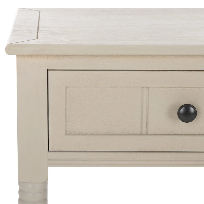 Console 2 tiroirs grise - 35,8 x 13,8 x 29,5 - 36Lx14Px30H