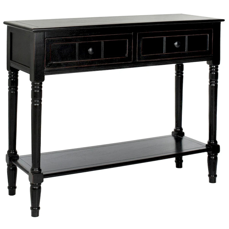 Console 2 tiroirs grise - 35,8 x 13,8 x 29,5 - 36Lx14Px30H