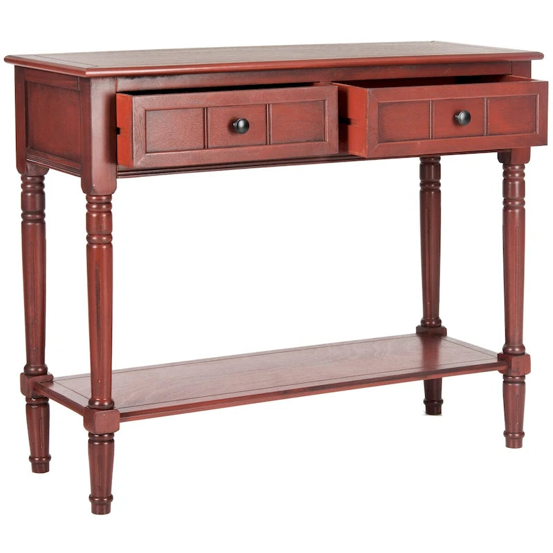 Console 2 tiroirs grise - 35,8 x 13,8 x 29,5 - 36Lx14Px30H