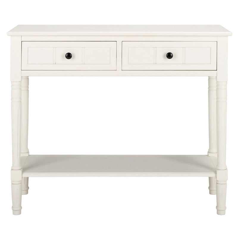 Console 2 tiroirs grise - 35,8 x 13,8 x 29,5 - 36Lx14Px30H