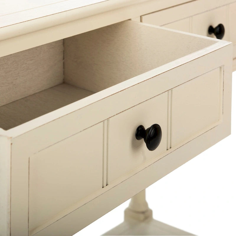 Console 2 tiroirs grise - 35,8 x 13,8 x 29,5 - 36Lx14Px30H