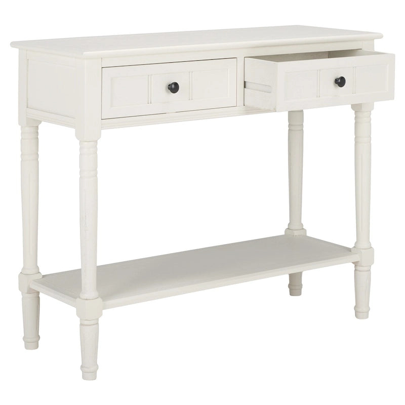Console 2 tiroirs grise - 35,8 x 13,8 x 29,5 - 36Lx14Px30H