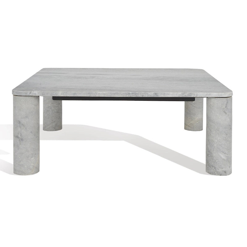 Table basse carrée en marbre - 35 po larg. x 35 po prof. x 13 po haut. - 35L x 35P x 13H