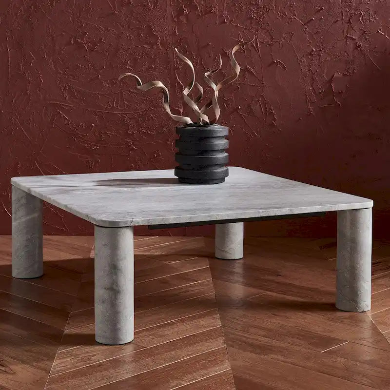  Couture Elenka Square Marble Coffee Table - 35 In. W x 35 In. D x 13 In. H - 35Wx35Dx13H