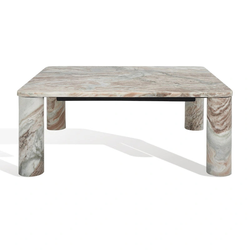 Table basse carrée en marbre - 35 po larg. x 35 po prof. x 13 po haut. - 35L x 35P x 13H