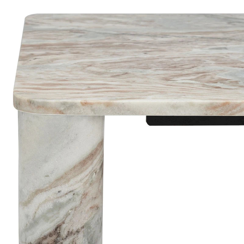 Table basse carrée en marbre - 35 po larg. x 35 po prof. x 13 po haut. - 35L x 35P x 13H