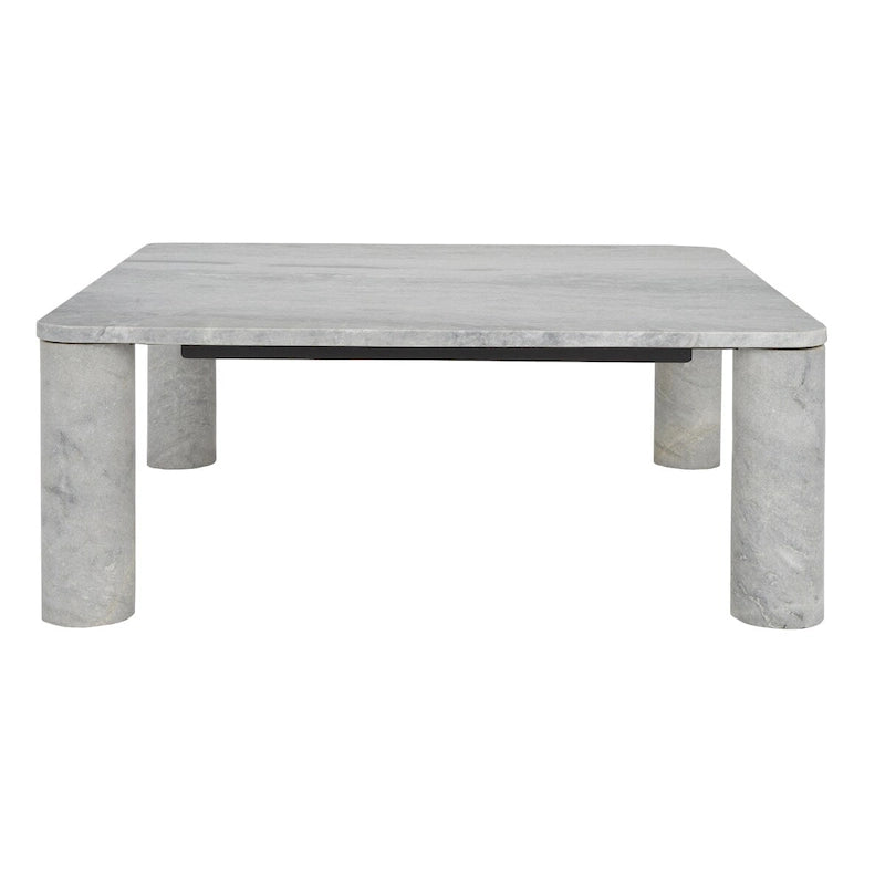 Table basse carrée en marbre - 35 po larg. x 35 po prof. x 13 po haut. - 35L x 35P x 13H