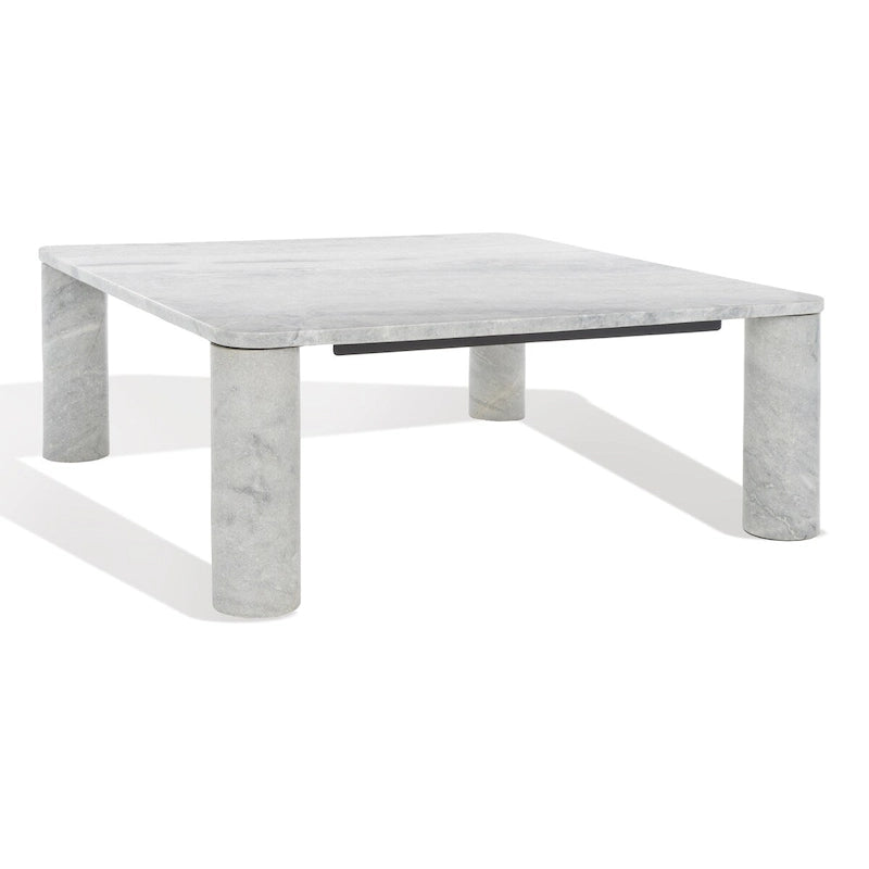 Table basse carrée en marbre - 35 po larg. x 35 po prof. x 13 po haut. - 35L x 35P x 13H