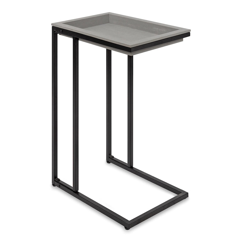Table d'appoint en bois en forme de C