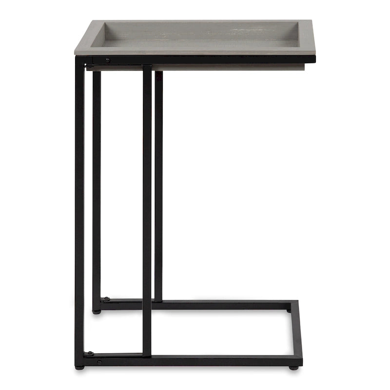 Table d'appoint en bois en forme de C