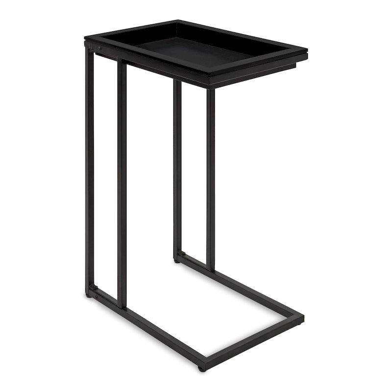 Table d'appoint en bois en forme de C
