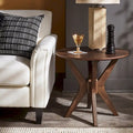 Rondo Mid-Century Walnut Finish Round End Table by 