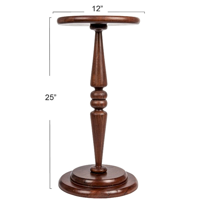 Table d'appoint de cocktail piédestal Bishop - 12,0 L x 12,0 l x 25,0 H