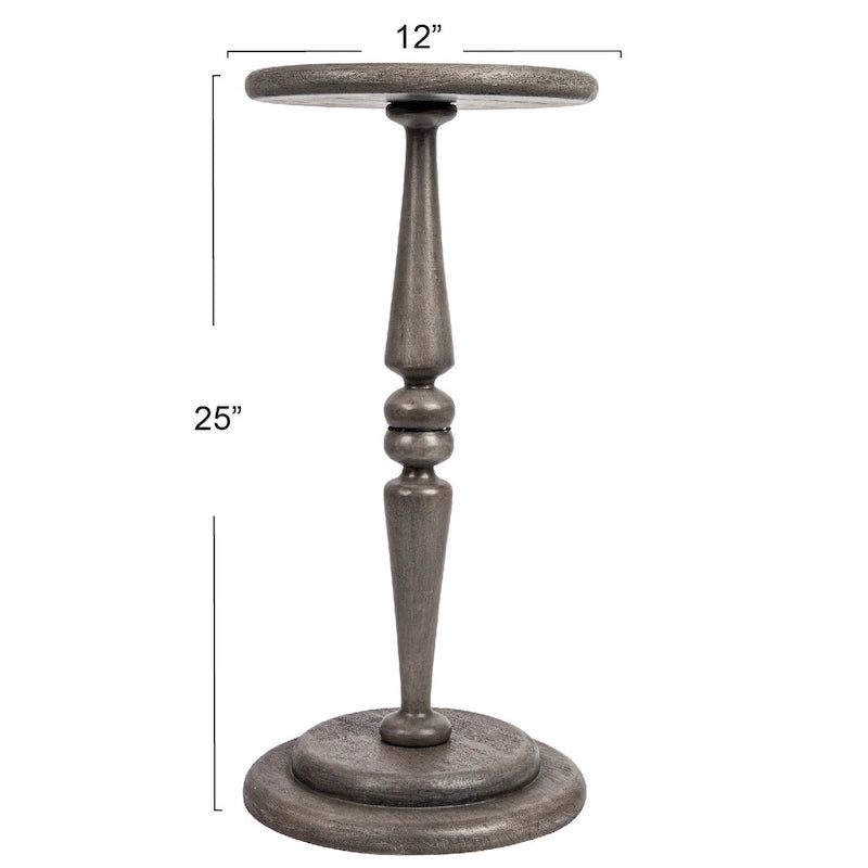 Table d'appoint de cocktail piédestal Bishop - 12,0 L x 12,0 l x 25,0 H