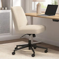 Chaise de bureau sans accoudoirs à dossier mi-haut et roulettes